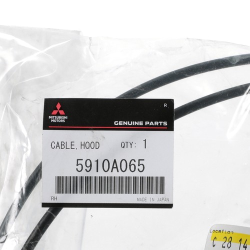 OEM 20082017 Genuine Mitsubishi Lancer Hood Lock Release Cable