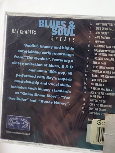 Ray Charles Blues & Soul Greats CD NEW Import - Picture 4 of 4
