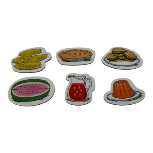 Replacement 6 Food Tokens Richard Scarry's Busytown Eye Found It! Game Parts