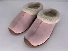 Sorel Nakiska Womens Pink Suede Fur Lined Slip On Winter Slipper Size 7