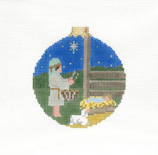Susan Roberts Nativity Drummer Boy Ornament Handpainted Needlepoint Canvas 7239