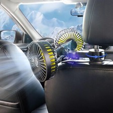 Car Fan Dual Head Usb Car Fans For Backseat For Kids 3speed Air Speed And 360   