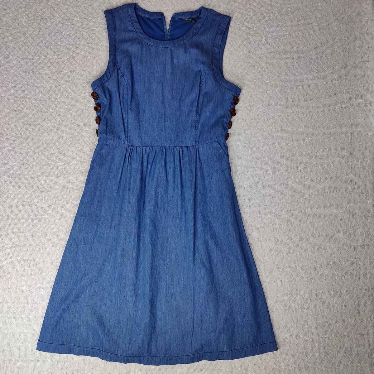 modcloth denim dress Daria Denim Daisy Embroidered Mini Dress