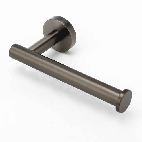 Gun Metal Towel Rail Rack Toilet Paper Holder Robe Hook Round Stainless Steel - Picture 9 of 28