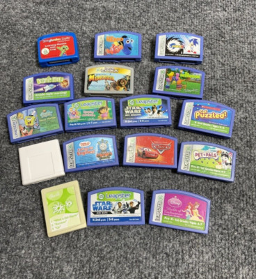 Leapster Educational Game Lot 17 Kids Learning Cartridges Used