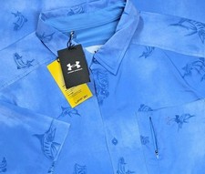 Under Armour UPF 30 Dockside Short Sleeve Fishing Button Up Shirt Men’s 2XL NWT
