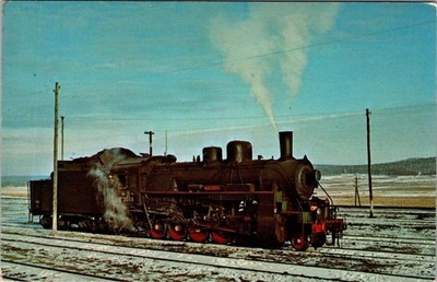 USSR Railways Russian Decapods Locomotive E-3068 Taldan 1970 Postcard