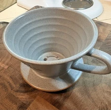 Kalita Coffee Dripper Ceramic High Wave 185 Series Made in Japan Sand Gray