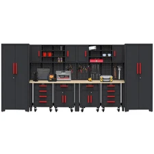 Garage Rolling Storage Cabinet System 12 Pcs Workshop Set Kitchen Garage Cabinet