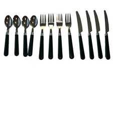 Stainless Steel Vintage  Green utensils Flatw...