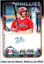 2024 Topps Pro Debut #PD-179 Devin Saltiban Autographs