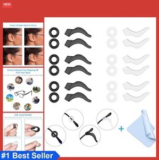 Silicone Eyeglass Ear Grips Anti Slip Retainer 12 Pair Hook Round Keep Glasses