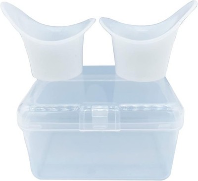2Pcs Eye Wash Cup,Eye Cups for Eye Wash,Silicone Eye Bath Cup for Rinse with Sto