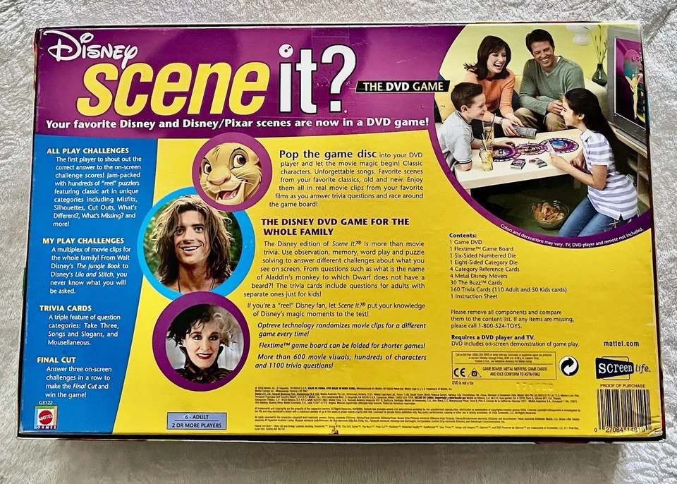 Disney Scene It? Family Trivia Board Game DVD Original 1st Edition VGC - Image 3 of 3