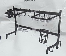 Space Saving Over The Sink Dish Drying Rack 2 Tier Adjustable Dish Drainer Large