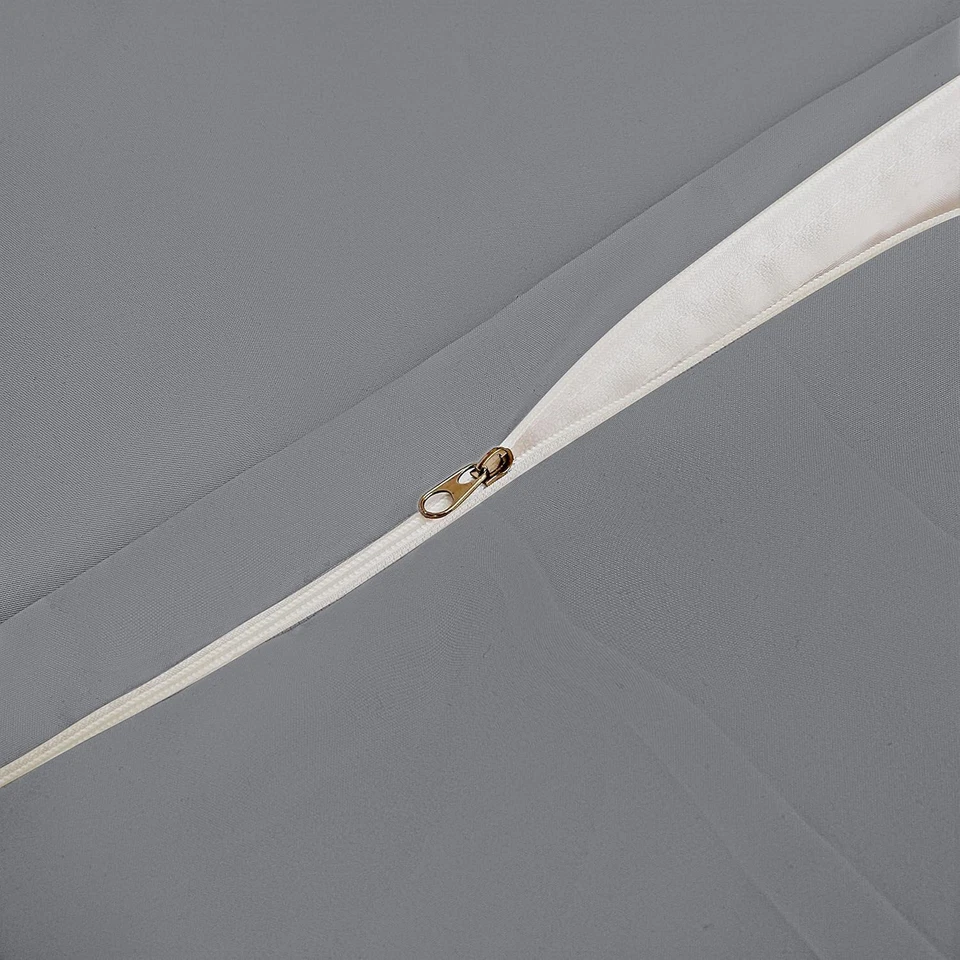 Set Copripiumino Matrimoniale 240X220 CM 2 Federe Monocromatico in Microfibra Gr - Immagine 3 di 4