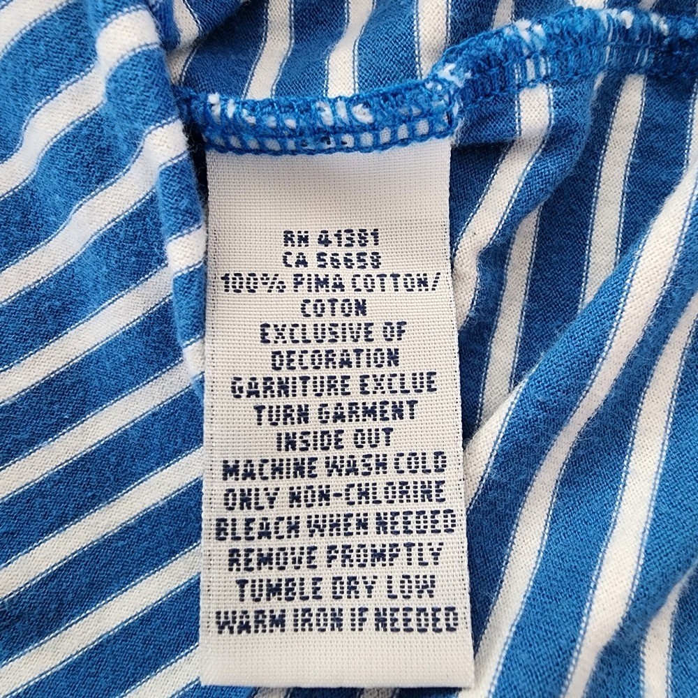 Ralph Lauren Striped Boatneck Pima Cotton Top Sz Small Nautical Sailor Quiet Lux thumbnail 3