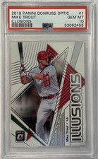 2019 Mike Trout Panini Donruss Optic Illusions #1 Angels Star PSA 10