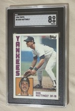 1984 Topps DON MATTINGLY RC #8 Baseball Card SGC 8 NM-MT Centered