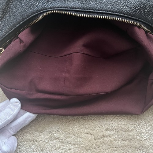 MARC JACOBS Authentic Recruit Hobo Bag Classic Black Pebbled Real Leather - Picture 17 of 19