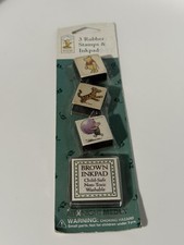 Disney Vintage Classic Winnie The Pooh Piglet Tigger Rubber Stamp Set 3 Piece