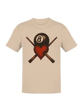 Billiards Heart Graphic Men's T-shirt