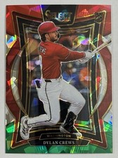2025 Panini Select - Concourse Dylan Crews #14 (RC) Red and Green Cracked Ice
