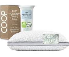 Coop Home Goods Eden Bed Pillow Queen Size for Sleeping on Back, Stomach NEW