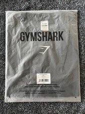 In Hand - Gymshark Onyx 5.0 Seamless Short Sleeve T-Shirt Black/Light Grey LARGE