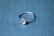 925 Sterling Silver 7x5mm Oval Bezel Cup Ring Blank DIY Jewelry Making