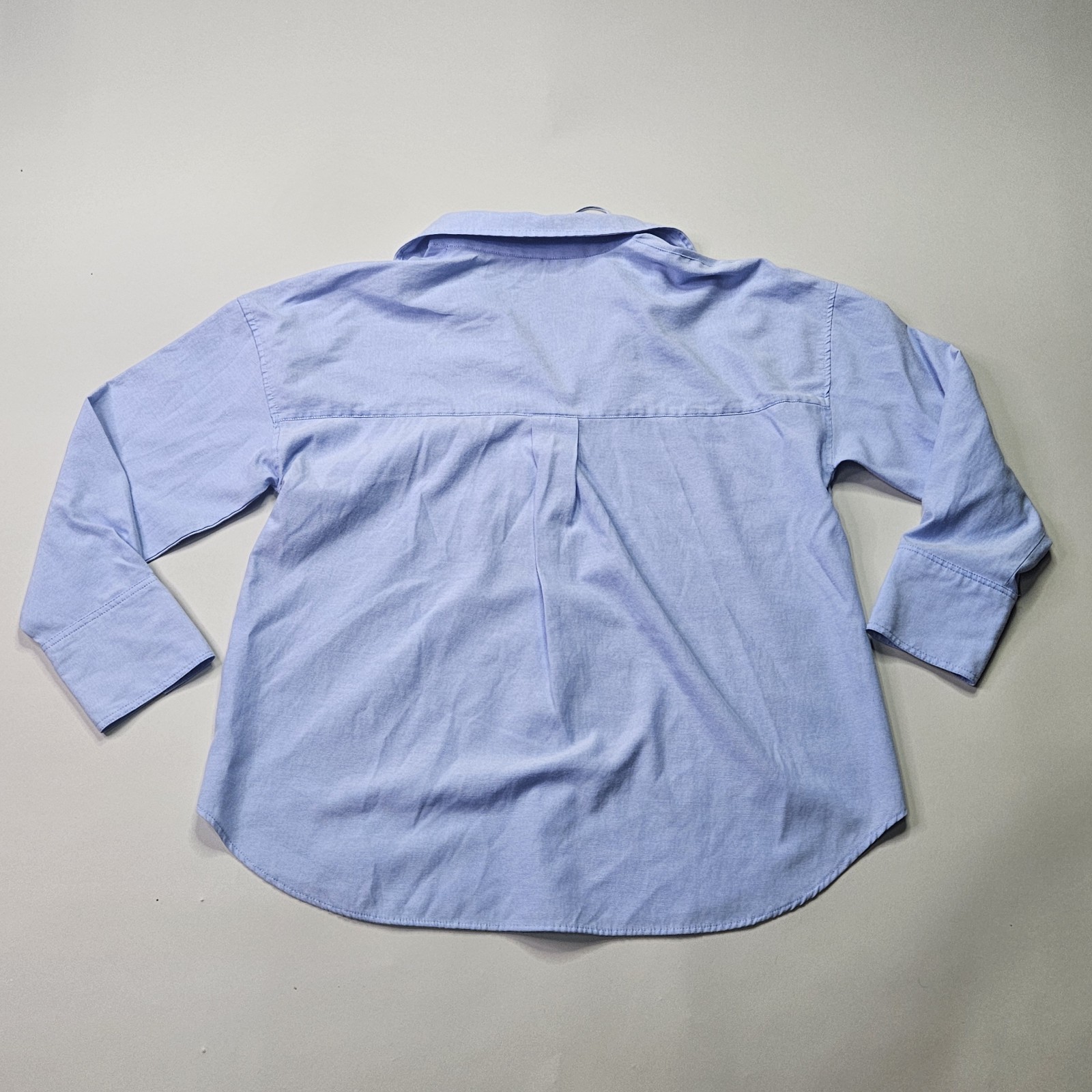 ZARA Basic Women's SMALL Light Blue Long Sleeve B… - image 7