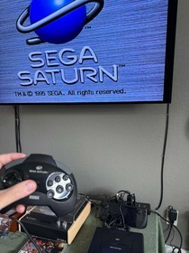 SEGA Saturn Console Black w/ Power & AV Cords, NTSC-U/C MK-80000 - READ DESCRIP