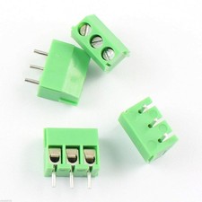 20pcs 3-Pin 3 Pole Plug-in Screw Terminal Block Connector 3.5mm Pitch Panel...