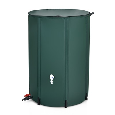 Costway 100 Gallon Rain Barrel Water Collector CollapsibleTank Portable Backyard