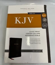 Holy Bible King James Version Black Giant Print Leathersoft By Thomas Nelson 