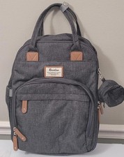 Ruvalino Gray Multifunctional Baby Diaper Bag Travel Backpack