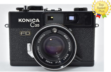    Exc 5 Konica C35 FD Black 35mm Rangefinder Film Camera 38mm f1.8 Lens JAPAN