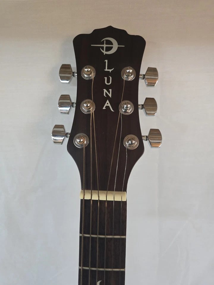 Luna Gypsy Muse PK Dreadnaught Acoustic Guitar with Case - Image 4 of 4