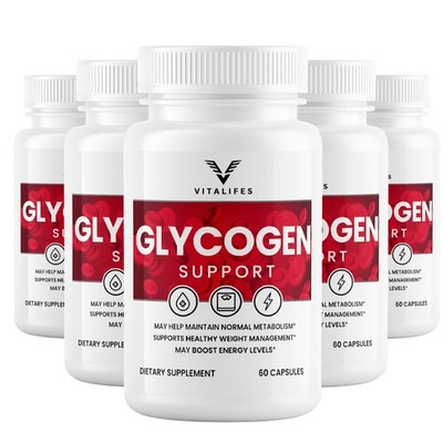 (5 Pack) Super Flow Glycogen, Blood Sugar Health Support Formula, 60 Capsules