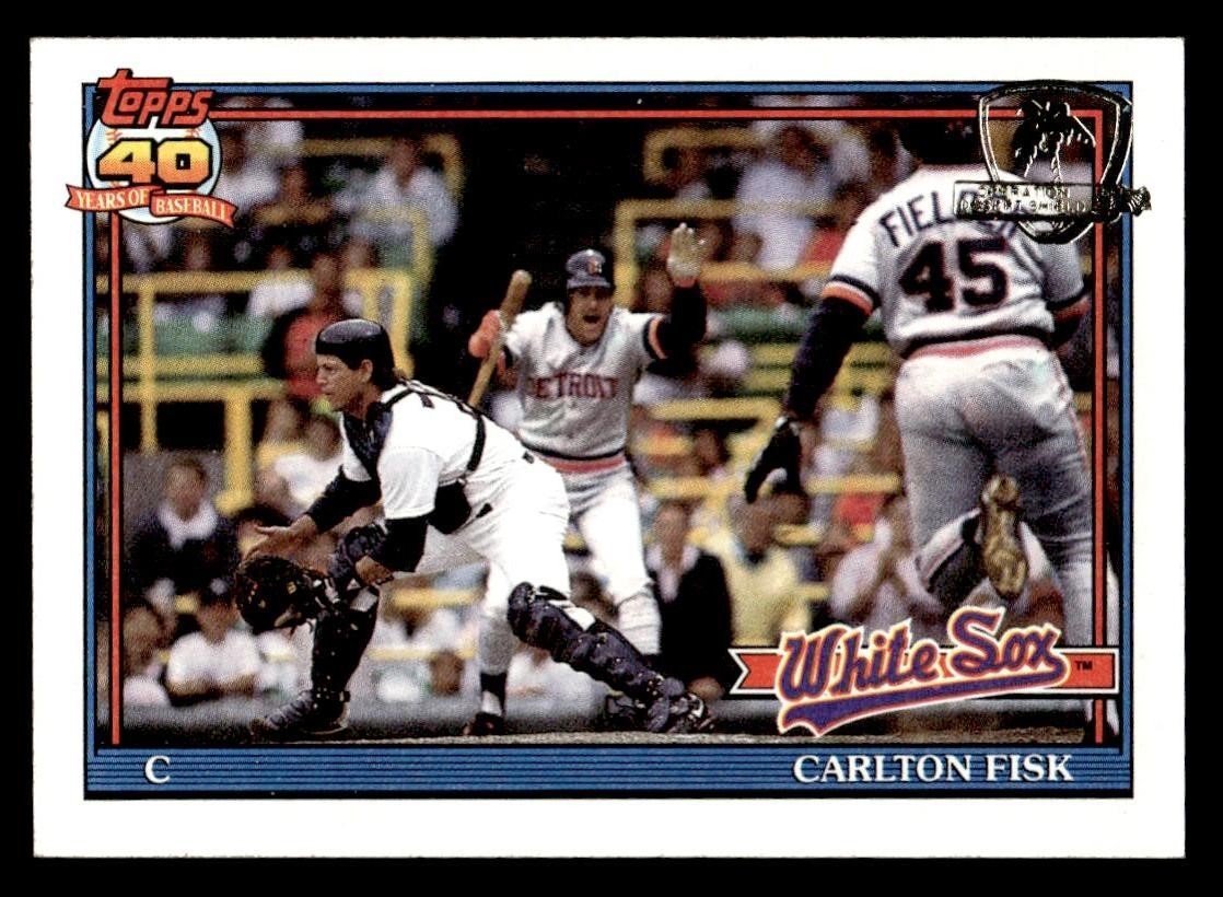 1991 Topps Desert Shield Baseball #170 Carlton Fisk NM *f1