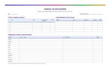 Printable Planner PDF Bundle Daily Weekly Monthly Annual To-Do List Goal Setting