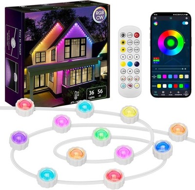 Smart Permanent Outdoor Lights RGB Waterproof Eaves Lighting for House Decor