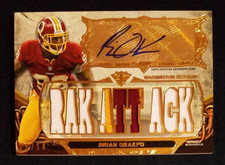 2013 Topps Triple Threads Brian Orakpo Triple Patch Auto Gold /18 NM-MINT