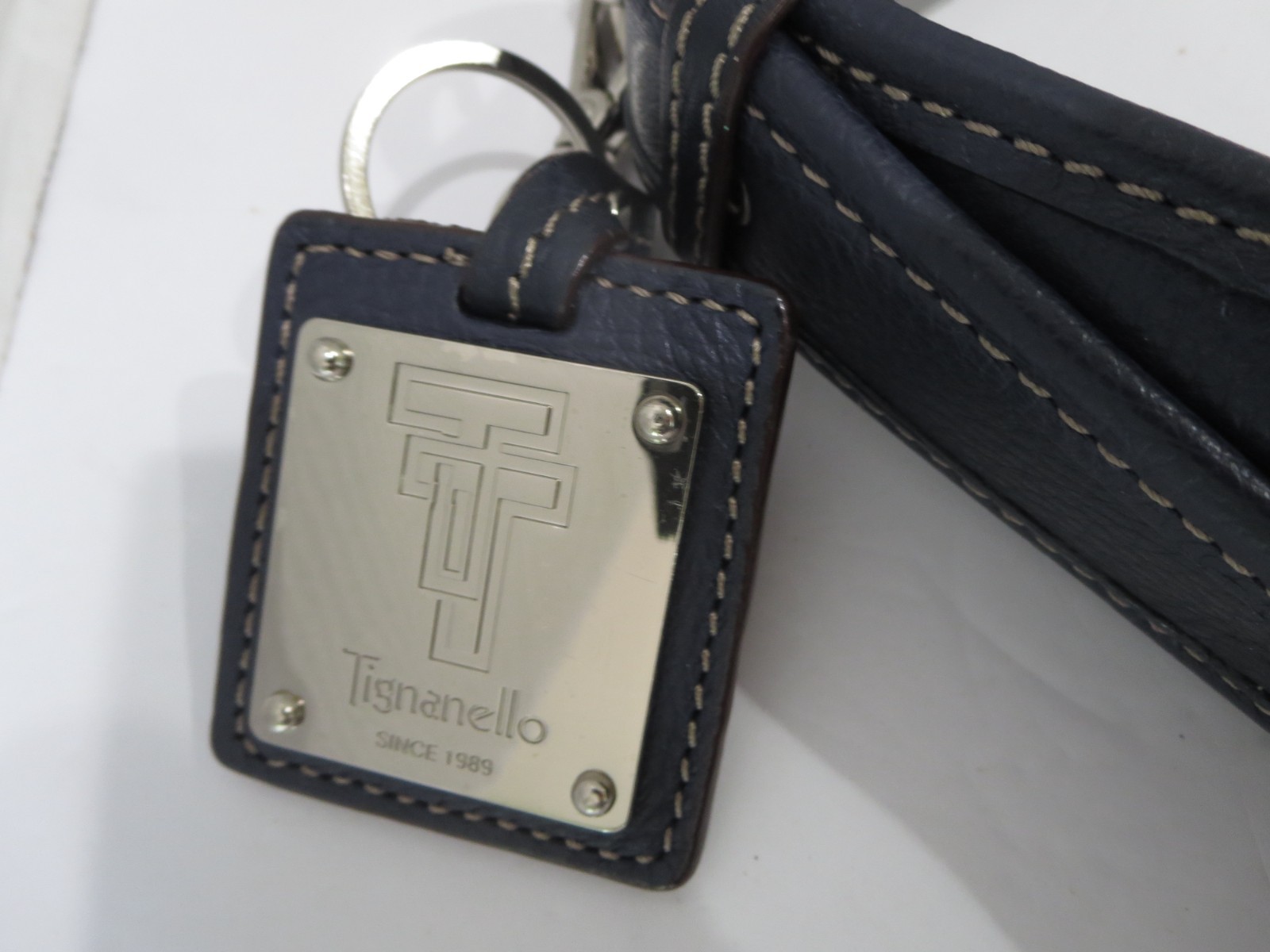 Tignanello Boho Blue Leather Patchwork Handbag Wo… - image 2