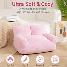 Kids Plush Sofa Chair Soft Foam Armchair Toddler Seat  Cozy Lounge