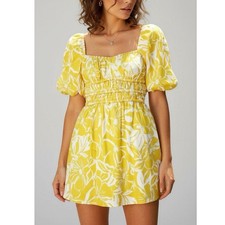 $169 NWT FAITHFULL THE BRAND Marinelli Mini Dress, El Marsa Floral, XS