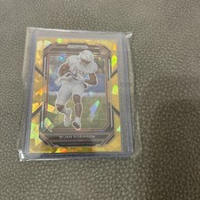 2023 Panini Prizm Draft Picks - Bijan Robinson #115 Gold Ice Prizm (RC)