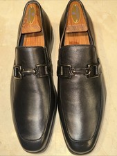 BRUNO MAGLI PITTO MENS BLACK LEATHER METAL BIT LOAFER SIZE 9.5 349