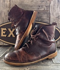 STIVALE DESERT MALI uomo Clarks Originals Brn pelle stringata suola crepe 13 M RARO