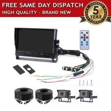 9" Touch Screen DVR Monitor 2x 1080P 360 View Rear View Camera Package Truck Van